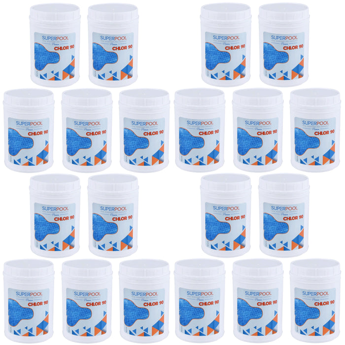 SUPERPOOL™ - 90% AVAILABLE CHLORINE GRANULES – 25 PACK- 55 LBS