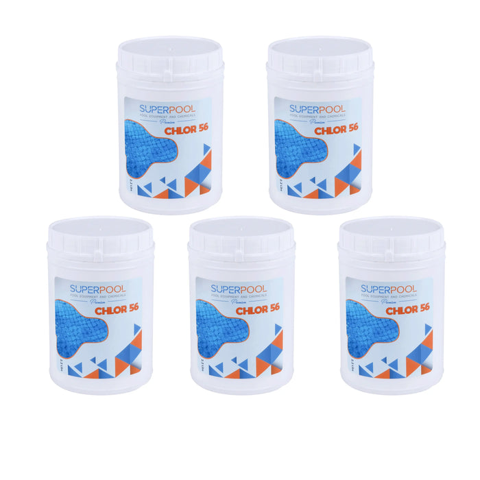 SUPERPOOL™ - 56% AVAILABLE CHLORINE GRANULES - 5 PACK - 11 LBS