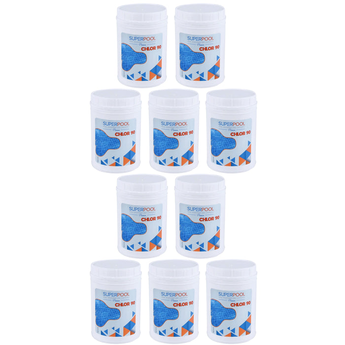 SUPERPOOL™ - 90% AVAILABLE CHLORINE GRANULES – 10 PACK- 22 LBS