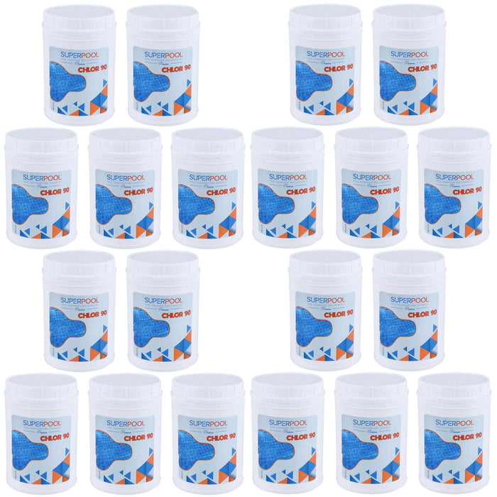 SUPERPOOL™ - 90% AVAILABLE CHLORINE GRANULES – 25 PACK- 55 LBS