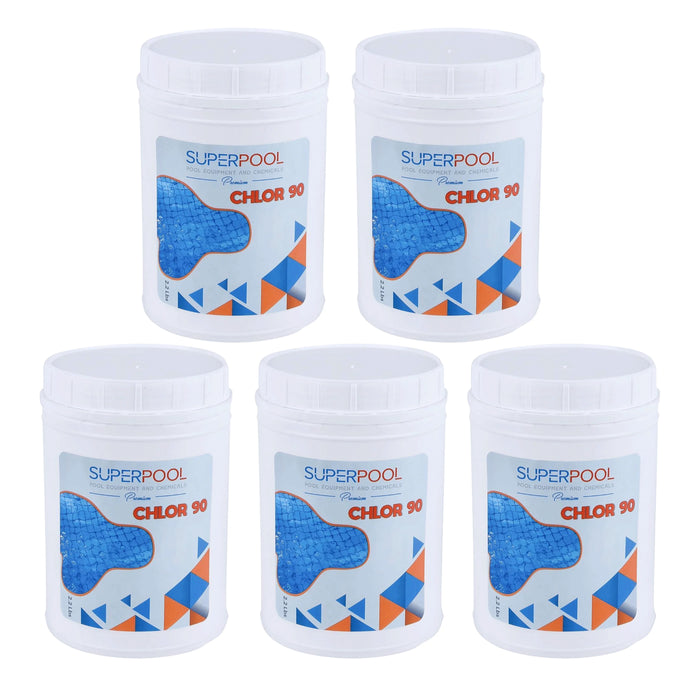 SUPERPOOL™  - 90% AVAILABLE CHLORINE GRANULES – 5 PACK- 11 LBS