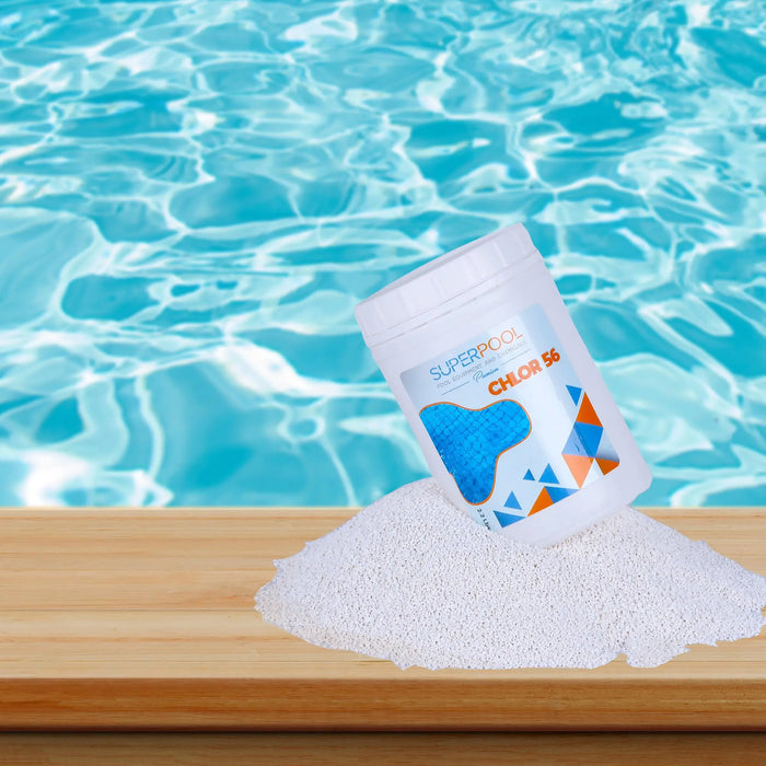 SUPERPOOL™ - 56% AVAILABLE CHLORINE GRANULES - 25 PACK - 55 LBS