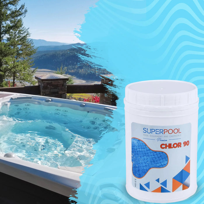 SUPERPOOL™ - 90% AVAILABLE CHLORINE GRANULES – 25 PACK- 55 LBS